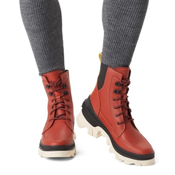Sorel Women's Brex Lace -Up Waterproof Boots Red/Black